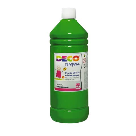 Tempera in flacone Deco 1 L - verde brillante - 08808/14